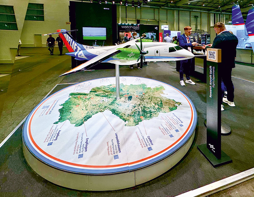 Fliegendes Testlabor für die Erprobung klimaverträglicher Technologien: Das Forschungsflugzeug UpLift des DLR. 