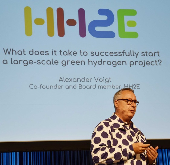 Firmenchef Alexander Voigt warb bereits auf dem H2 Forum 2023 in Berlin um Investoren