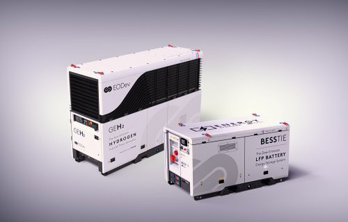 Hydrogen fuel cell generator GEH2 and new battery storage system BESSTIE 120 by EODev