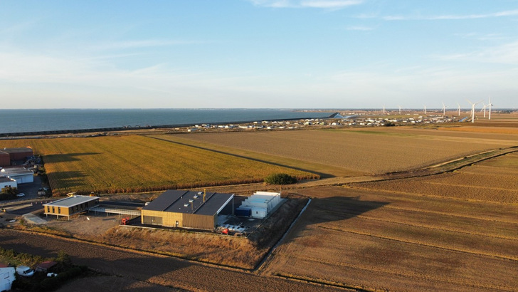 Wasserstoff-Produktionsstandort in Bouin, Frankreich.