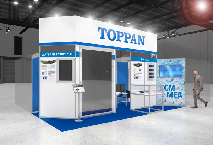 Rendering des Messestandes von Toppan