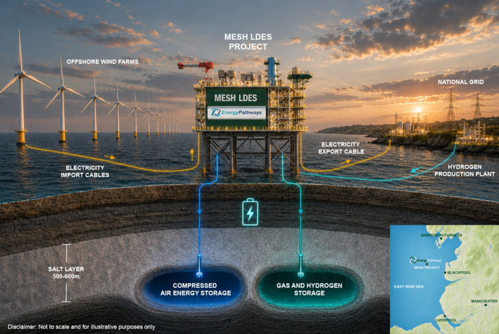 Das MESH-Projekt (Multi-Energy Storage Hub) ist eines der größten geplanten integrierten Energiespeicherprojekte in Großbritannien.