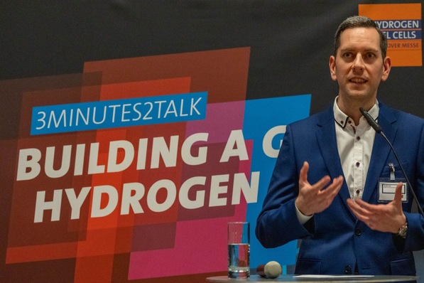 Tassilo Gast bei der Hannover-Messe-Preview in Berlin