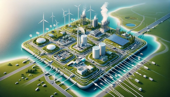 DALL·E 2024-01-11 17.11.03 - The image depicts a futuristic vision of the North German Real Lab (NRL) project. It features six small, rectangular islands, each c (Kopie)