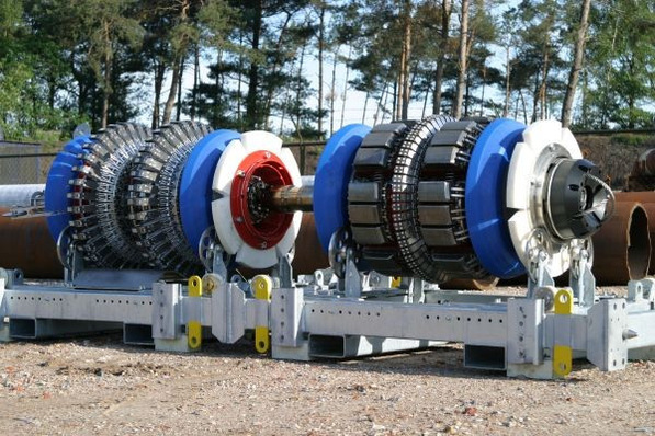 Ein Molch zur Gasleitungsprüfung: Das Gerät mit hochempfindlichen Sonden hat in Hamburgs Norden die Hochdruck-Gasleitung für den Weiterbetrieb mit Wasserstoff geprüft. 