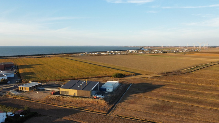 Wasserstoff-Produktionsstandort in Bouin, Frankreich.