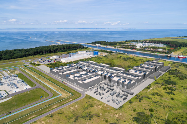 Visualisierung von Lubmin: So könnte der künftige Standort für die geplante 100 MW-Elektrolyse-Anlage aussehen.