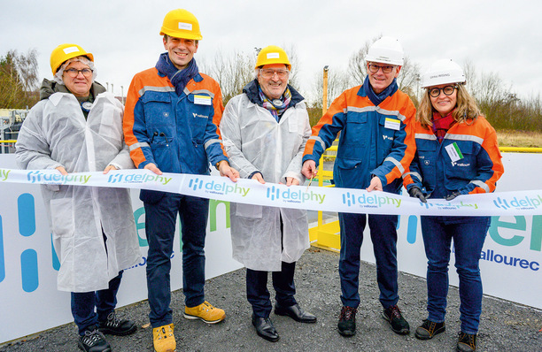 Einweihung der Demonstrator-Anlage bei Vallourec in Aulnoye-Aymeries.
