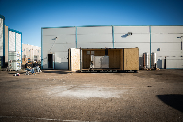 The modular reformer from Methanol Reformer, which was integrated into the BioH₂ generator container during commissioning at DRIV Hydrogen in Kløfta, Norway.