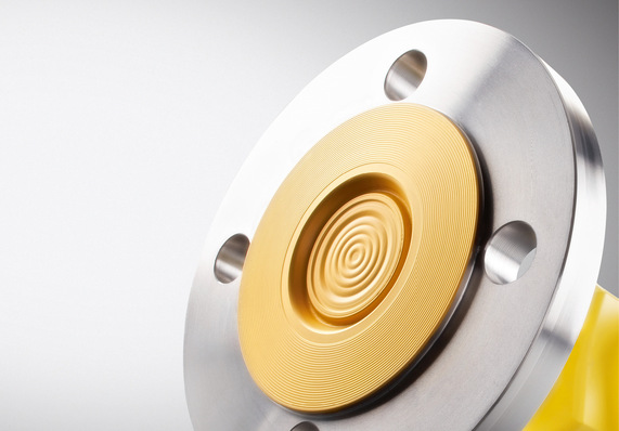 Eine äußere Beschichtung mit Gold verlangsamt die Diffusion von Wasserstoff durch die Membran eines Drucksensors.