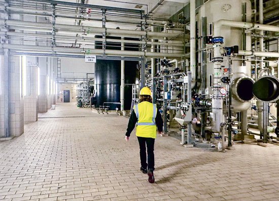 Die Wasseraufbereitungsanlage am Standort Moorburg bleibt erhalten und wird in Zukunft für den Elektrolyseur genutzt. 