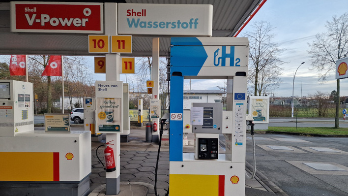 Die geschlossene Wasserstofftankstellen in Rheda-Wiedenbrück.