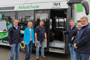 RVK-Mitarbeiter: Dr. Marcel Frank (Geschäftsführer), Nicole Thieler (Abteilungsleitung Personal & Recht), Lutz Lang, Heiko Herr (beide Fahrlehrer), Lars Grasemann (Leitung Akademie) und Ingo Krewitt (Fachbereichsleitung Fahrschule).